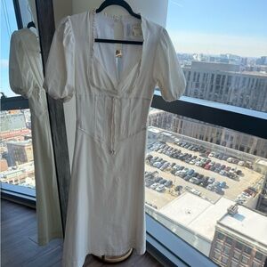Maeve Cream Midi Dress size small